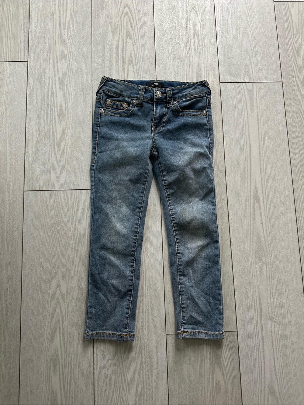 True Religion Girl's Faded Blue Jeans
